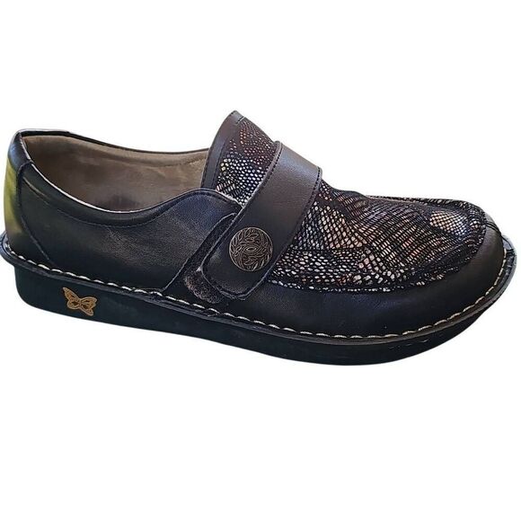 ALEGRIA MARIE CLOG LEAFER Black Loafers Slip on women Size 39 8-8.5 - Picture 6 of 11